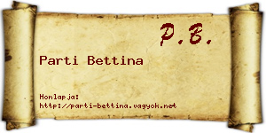 Parti Bettina névjegykártya